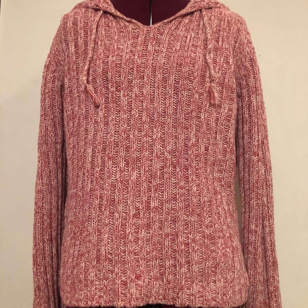 Rose Colored Sweater with a Hood